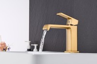 Смеситель для раковины Haiba HB10575-5 золото Смеситель для раковины Haiba HB10575-5 золото