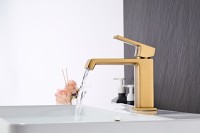 Смеситель для раковины Haiba HB10575-5 золото Смеситель для раковины Haiba HB10575-5 золото