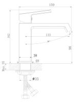 Смеситель для раковины Haiba HB10575-5 золото Смеситель для раковины Haiba HB10575-5 золото