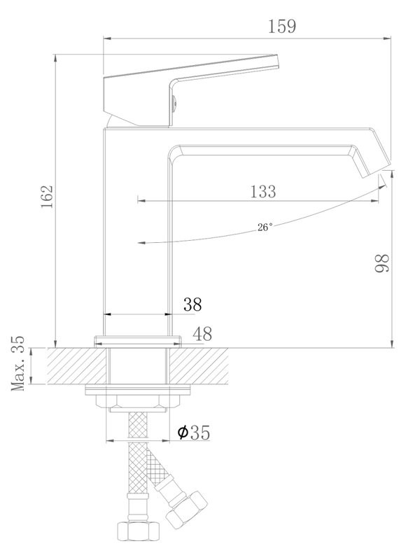 Смеситель для раковины Haiba HB10575-5 золото