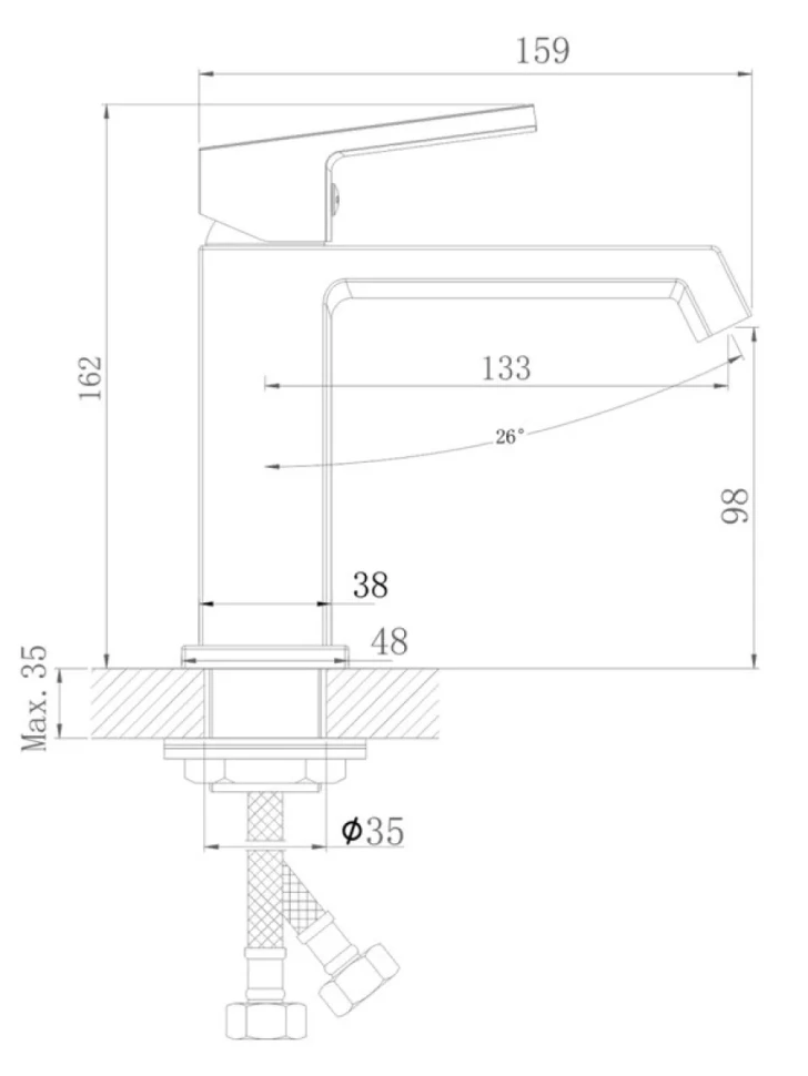 Смеситель для раковины Haiba HB10575-5 золото