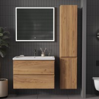 Тумба под раковину без столешницы SanStar Riana 80 подвесная, дуб крафт золотой