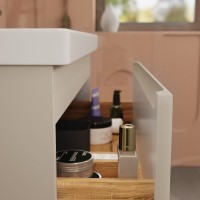 Тумба с раковиной SanStar Riana 60 подвесная, cappuccino, раковина Moduo 60