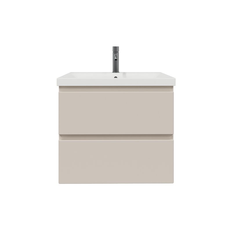 Тумба с раковиной SanStar Riana 60 подвесная, cappuccino, раковина Moduo 60