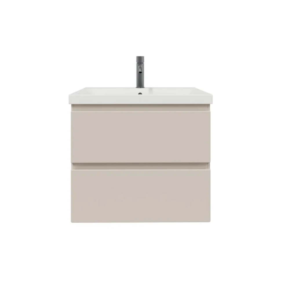 Тумба с раковиной SanStar Riana 60 подвесная, cappuccino, раковина Moduo 60