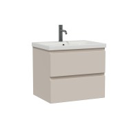 Тумба с раковиной SanStar Riana 60 подвесная, cappuccino, раковина Moduo 60