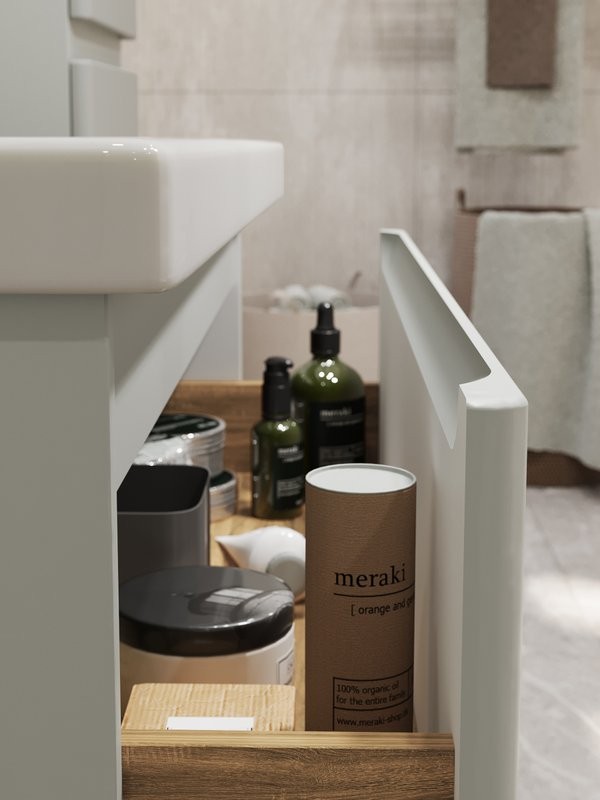 Мебель для ванной комнаты SanStar Riana 60 подвесная, grey, раковина Moduo 60