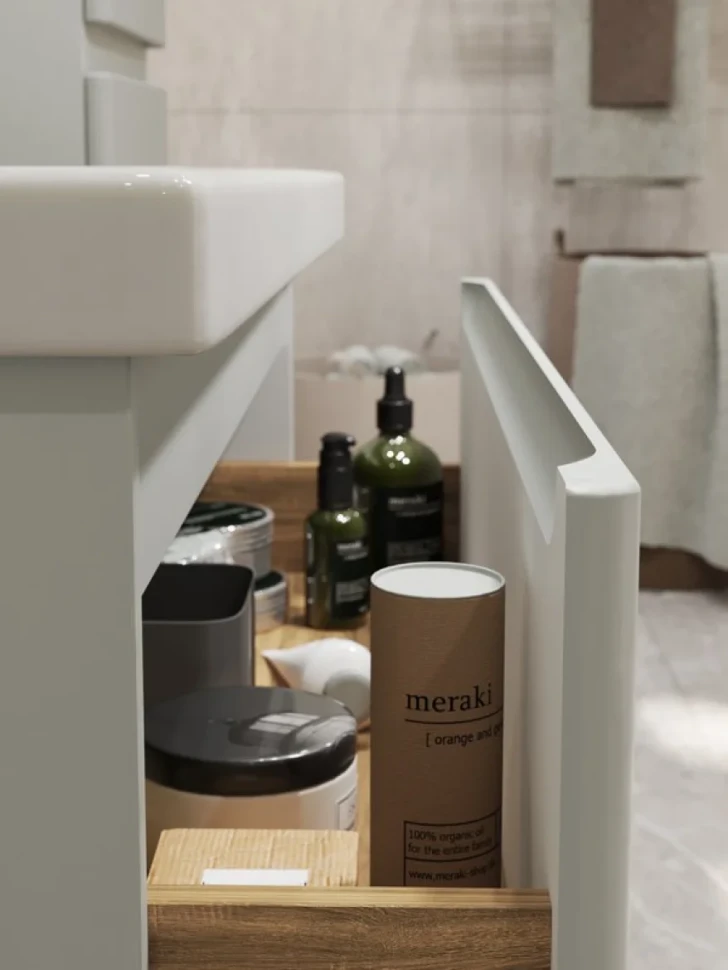 Мебель для ванной комнаты SanStar Riana 60 подвесная, grey, раковина Moduo 60