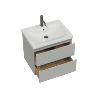 Мебель для ванной комнаты SanStar Riana 60 подвесная, grey, раковина Moduo 60
