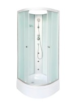 Душевая кабина DTO LM780N с гидромассажем (80х80х200), средний поддон (27), профиль хром, стекло матовое (4 мм), 4 места
