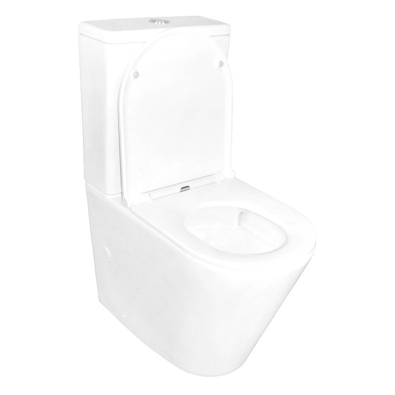 Унитаз-компакт напольный AZARIO Vetro AZ-2149- UQ глянцевый белый