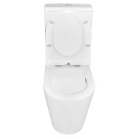 Унитаз-компакт напольный AZARIO Vetro AZ-2149- UQ глянцевый белый