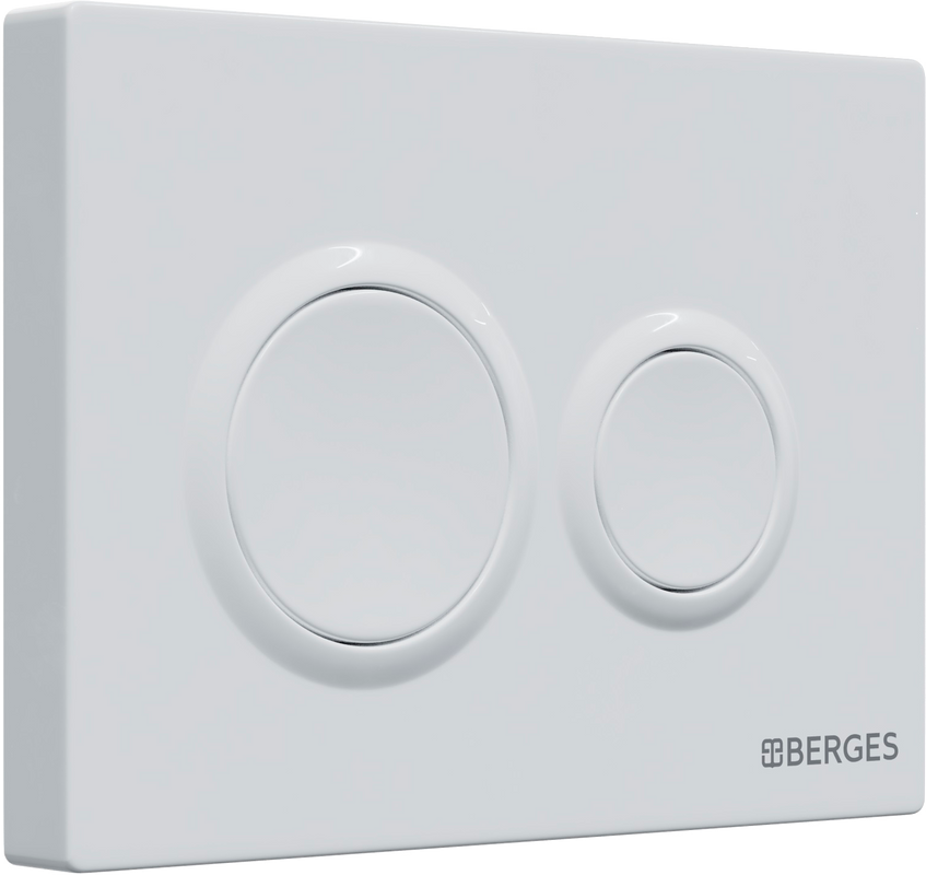 Система инсталляции для унитазов Berges Novum O1 с кнопкой смыва, белая