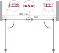 Душевая дверь в нишу BelBagno Etna B-2-120-C-Cr