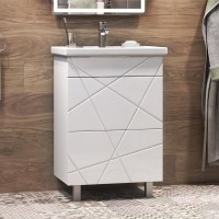 Тумба с раковиной Vigo Geometry 50 белая