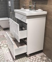 Тумба с раковиной Vigo Geometry 50 белая