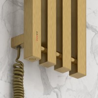 Полотенцесушитель электрический Сунержа Сатерленд 4.0 051-0854-1215 120x20 см, подключение слева, скрытое подключение слева, состаренная латунь, I-образный