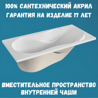 Акриловая ванна 1MarKa Enna Премиум 170x75 см, пристенная, белая, с каркасом, с экраном, со сливом-переливом