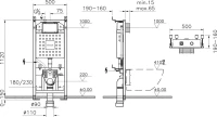 Система инсталляции для унитазов VitrA V12 762-5800-01 с кнопкой смыва 740-0680 хром Система инсталляции для унитазов VitrA V12 762-5800-01 с кнопкой смыва 740-0680 хром