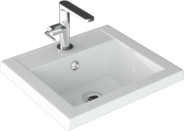 Тумба с раковиной Grossman Виста 50 напольная, белый глянец