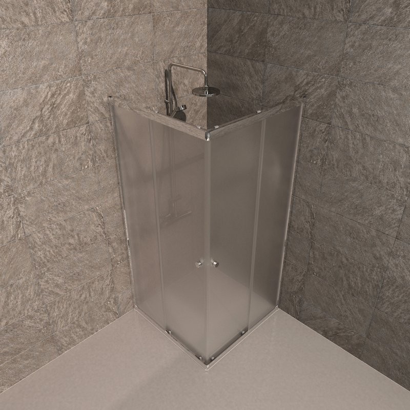 Душевой уголок Triton Вента Хром Вельвет Щ0000067979 90х90, стекло матовое, профиль глянцевый хром