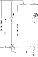 Душевая стойка Savol SK-H7401