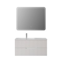 Тумба с раковиной Cezares Duet 100 L bianco lucido, раковина Cezares CZR-8095-100-L