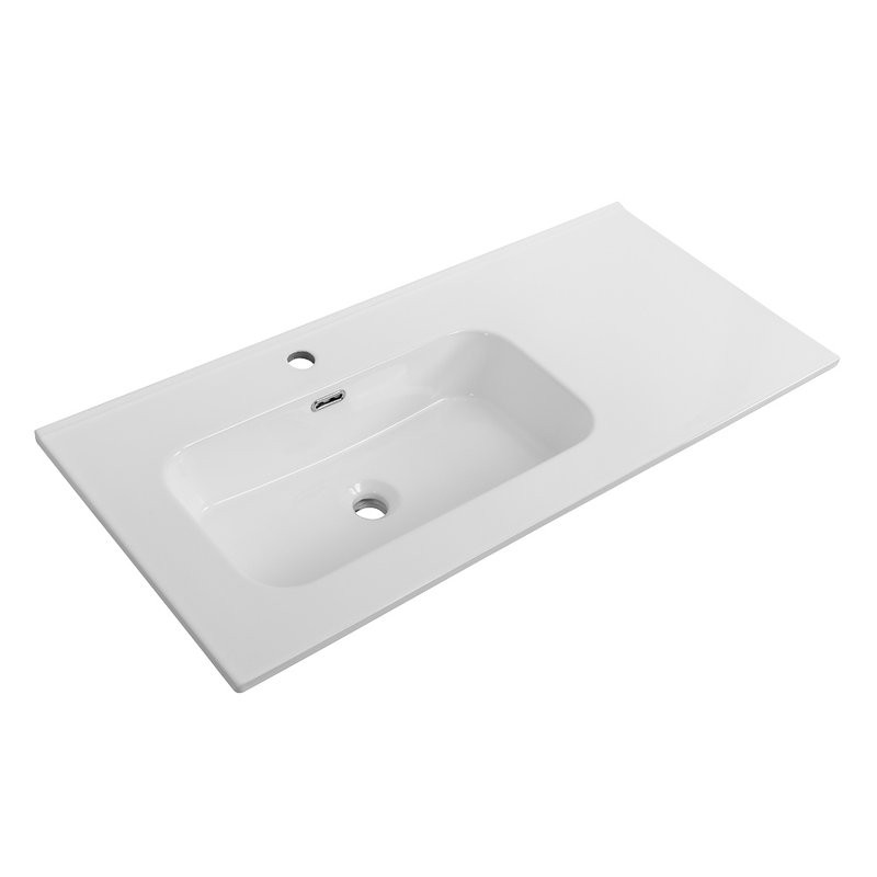 Тумба с раковиной Cezares Duet 100 L bianco lucido, раковина Cezares CZR-8095-100-L
