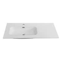 Тумба с раковиной Cezares Duet 100 L bianco lucido, раковина Cezares CZR-8095-100-L