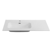 Тумба с раковиной Cezares Duet 100 L bianco lucido, раковина Cezares CZR-8095-100-L