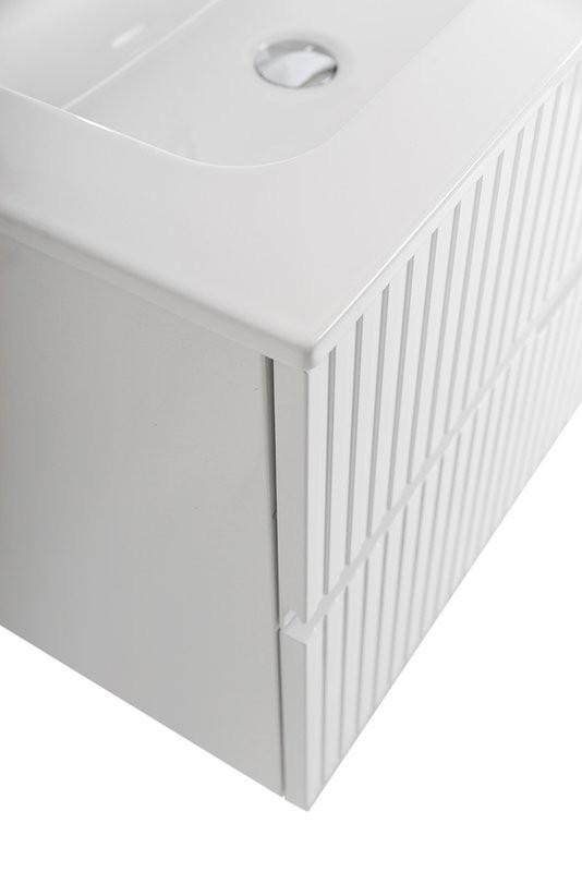 Тумба с раковиной Cezares Duet 100 L bianco lucido, раковина Cezares CZR-8095-100-L