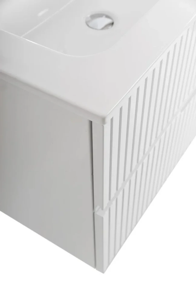Тумба с раковиной Cezares Duet 100 L bianco lucido, раковина Cezares CZR-8095-100-L