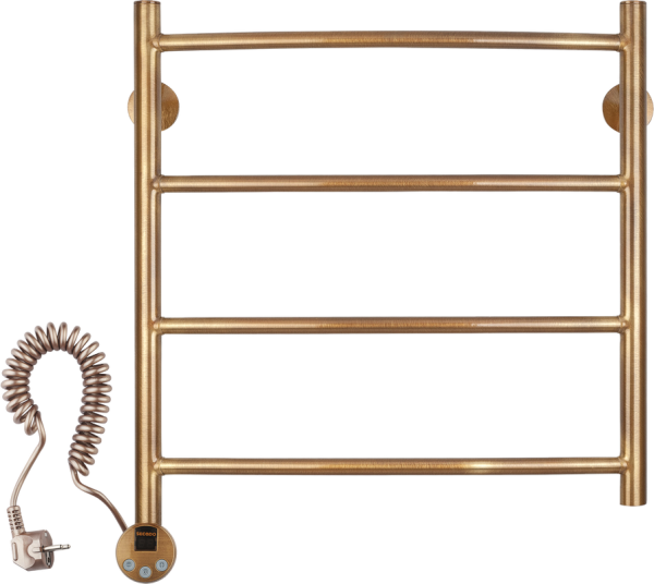 Полотенцесушитель электрический Secado Милан 1 55x55 см, подключение слева, бронза, лесенка, латунь