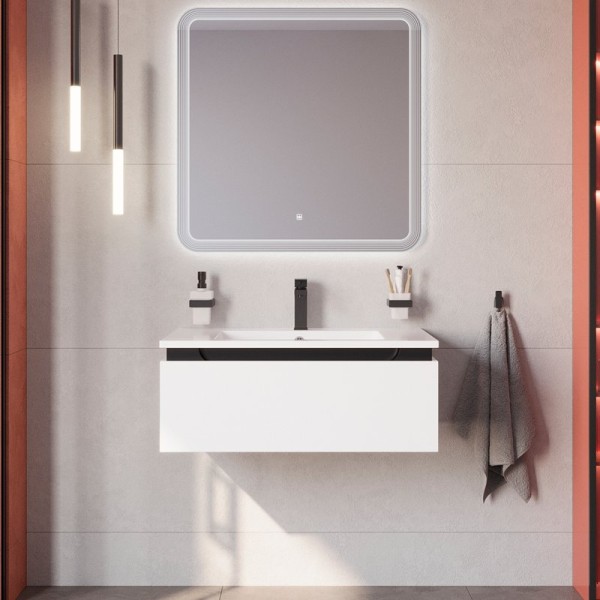 Мебель для ванной комнаты Cezares Slider 80 подвесная, 1 ящик, белая