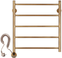 Полотенцесушитель электрический Secado Триада 1 плюс 65x55 см, подключение слева, бронза, лесенка, латунь