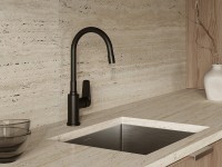 Смеситель для кухни Cersanit Moduo 68230 с гибким изливом, матовый черный