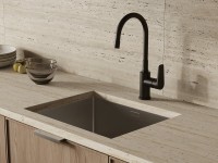 Смеситель для кухни Cersanit Moduo 68230 с гибким изливом, матовый черный