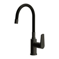 Смеситель для кухни Cersanit Moduo 68230 с гибким изливом, матовый черный