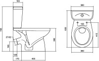 Унитаз-компакт напольный Santek Анимо 1WH302137 с микролифтом