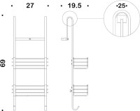 Полка Colombo Design Complementi B9634 на стеклянную дверь
