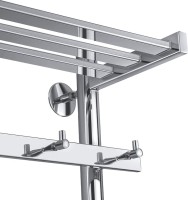 Полотенцесушитель электрический Secado Понтида 1 КСП, L 100x60 см, подключение слева, глянцевый хром, лесенка, с полкой