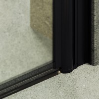 Душевая дверь в нишу Maybahglass MGD-435-6 80 см, профиль матовый черный, стекло сатин