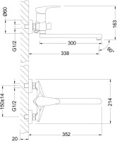 Универсальный смеситель Lemark Linara LM0451C