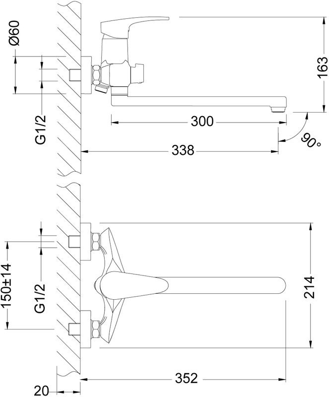 Универсальный смеситель Lemark Linara LM0451C