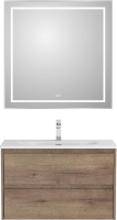 Мебель для ванной комнаты BelBagno Kraft 39 80 rovere tabacco, раковина BB-8099-3-80