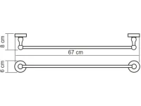 Полотенцедержатель Wasserkraft Diemel K-2230 Полотенцедержатель Wasserkraft Diemel K-2230