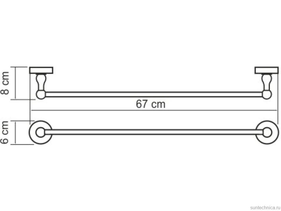 Полотенцедержатель Wasserkraft Diemel K-2230
