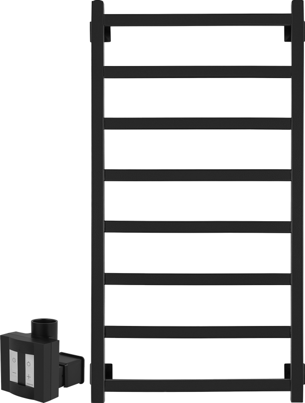 Полотенцесушитель электрический Secado Корато 1 , 105x55 см, скрытое подключение слева, матовый черный, лесенка