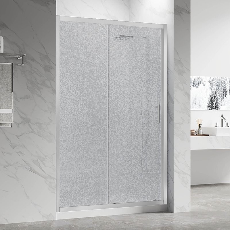 Душевая дверь в нишу Veconi Vianno VN55-100-02-C8 100 см, профиль хром, стекло текстурное pear