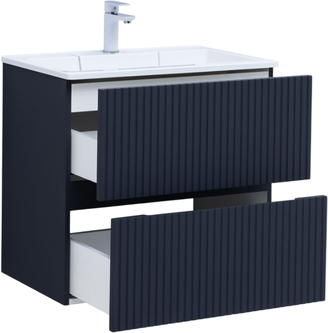 Тумба с раковиной Aquanet Джейн 70 подвесная, маренго